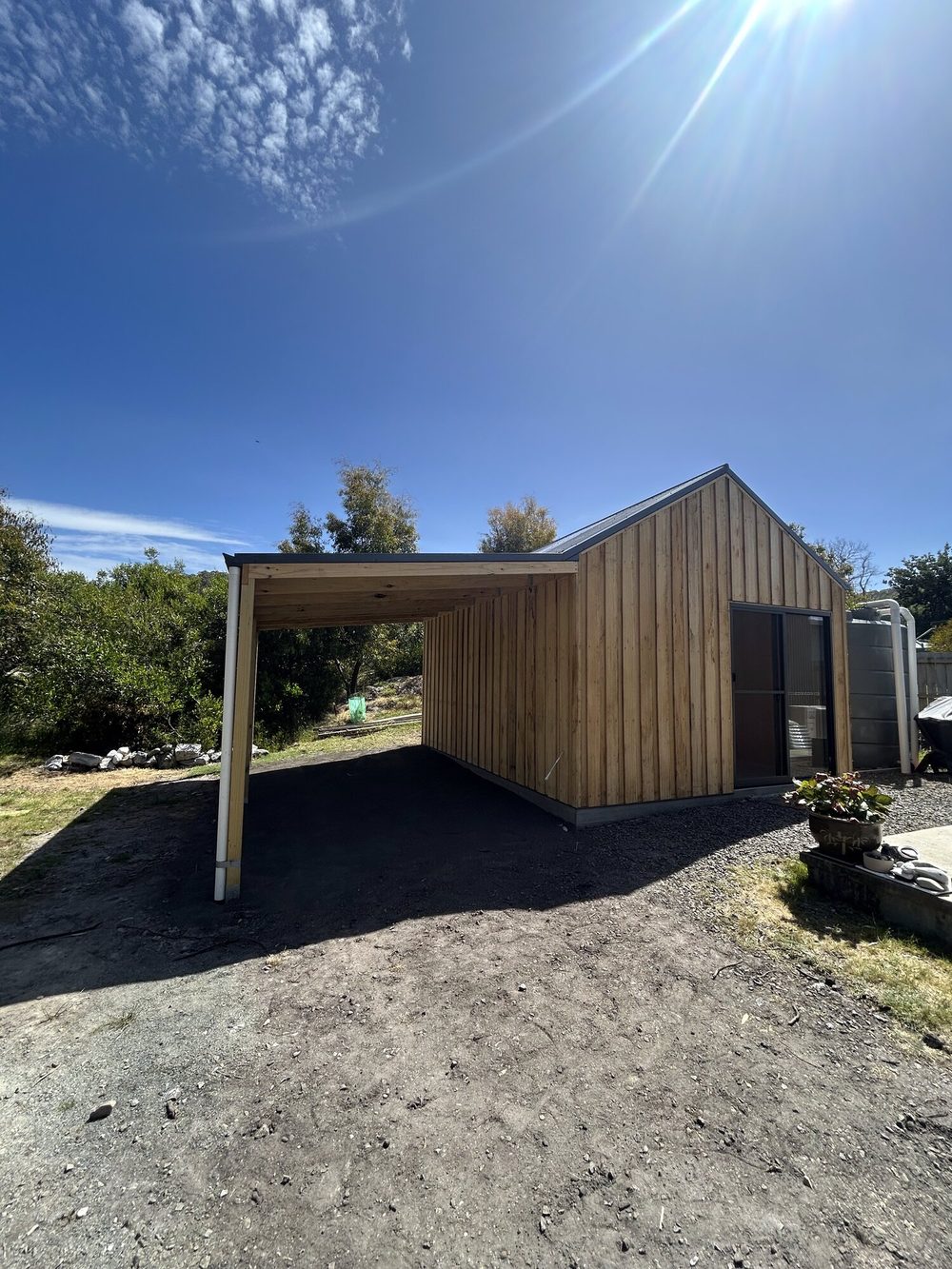 Custom timber-clad outdoor structure